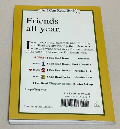 画像2: Frog and Toad All Year (I Can Read Book 2)ふたりはいつもの英語版◇がまくんとかえるくんシリーズ ふたりはともだちを書いたアーノルド・ローベルの英語絵本