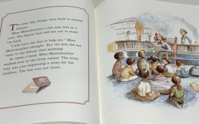 画像2: Library Lion としょかんライオン◇図書館に突然現れたライオンと、図書館員や訪れる人々との心温まる交流を描いた絵本